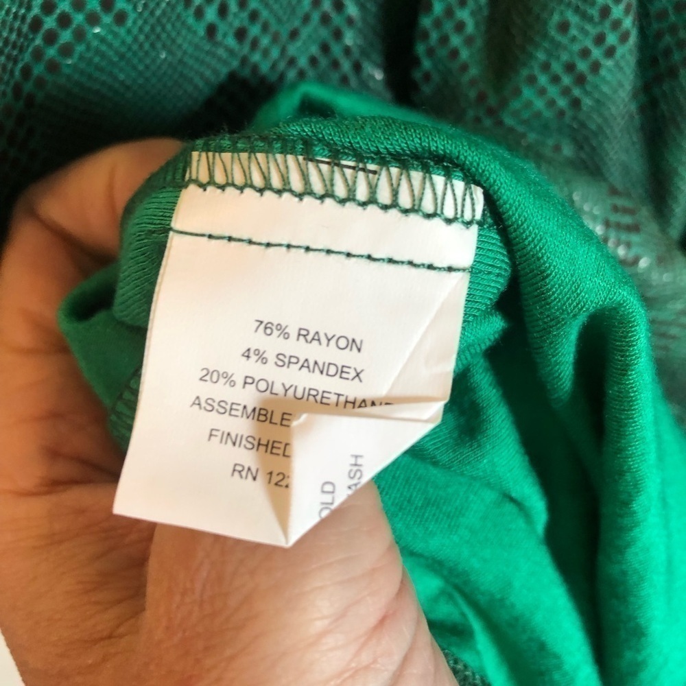 NWT Tatyana 2X 2XL Green “Nagini” Snake Print Dress One-Shoulder - Picture 5 of 7